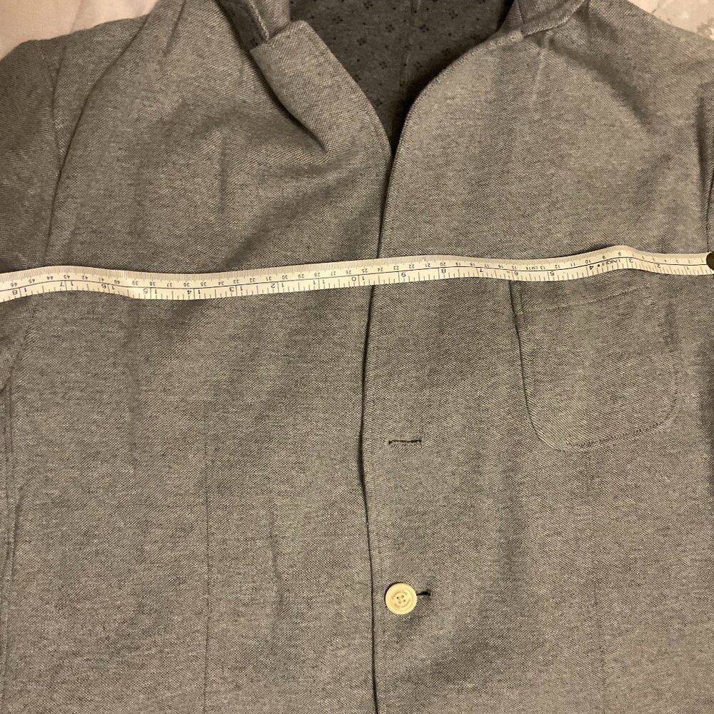 Massimo Dutti Grey Knit Blazer Jacket 48R Soft Tailored Casual - Picture 10 of 11